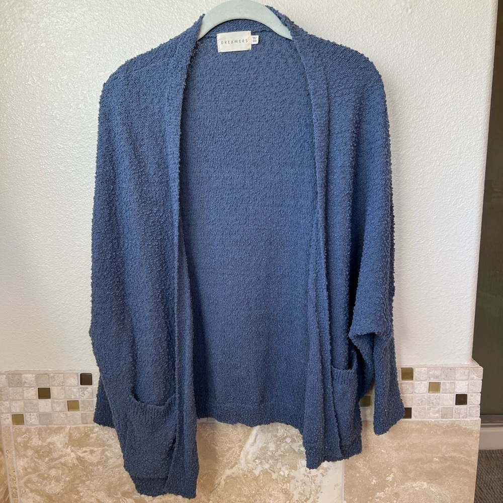 Blue cardigan. Super soft. Size S/M